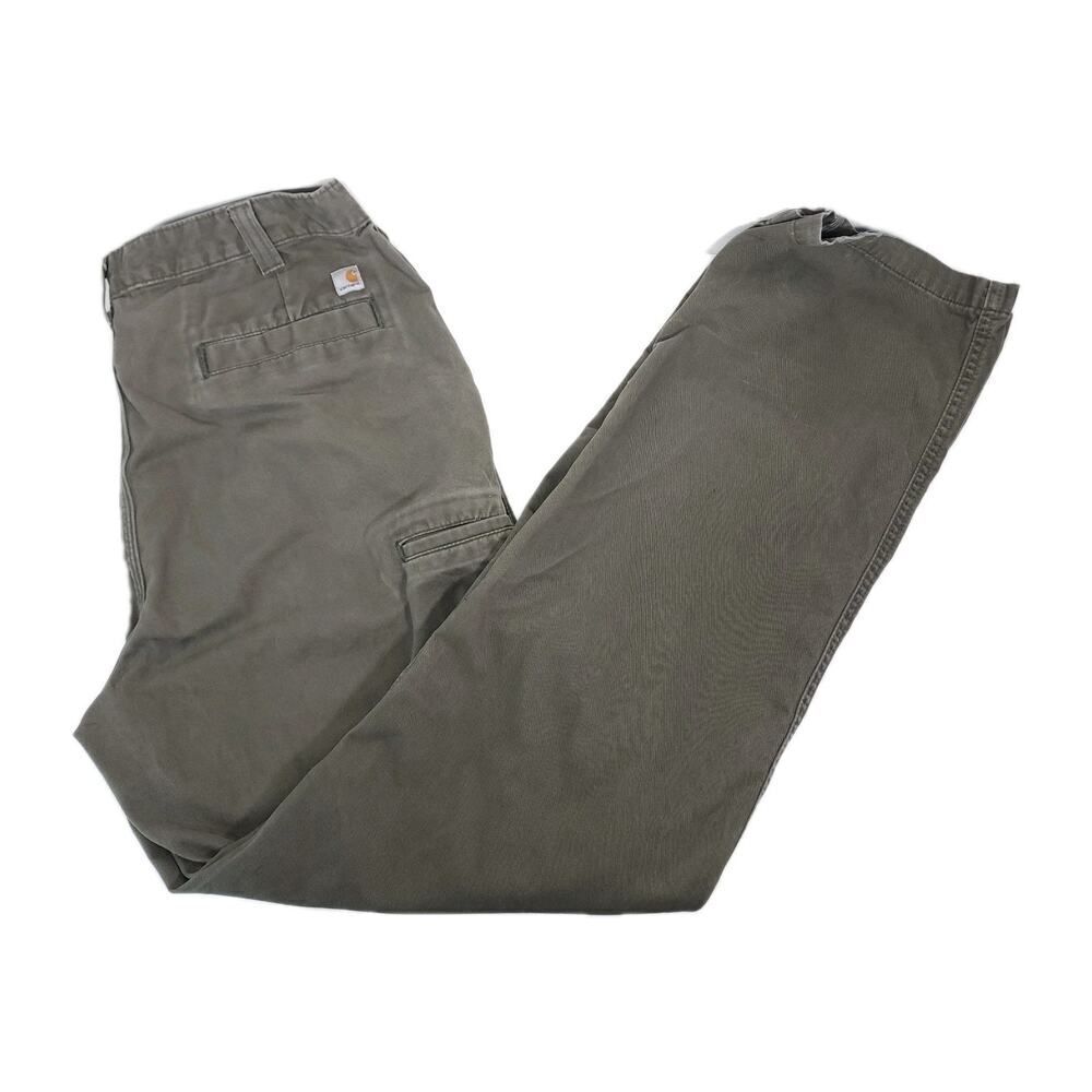 Carhartt Men's 38x36 Brown Relaxed Fit Cotton Twill Carpenter Workwear Pants
